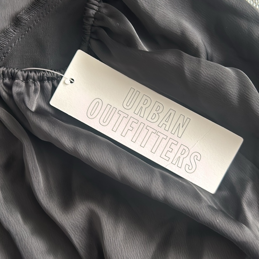 Urban Outfitters Black UO Helena Satin Corset Slip Mini Dress Size M - Picture 12 of 16